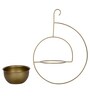 Gold Metal Spiral Bird Feeder or Hanging Planter