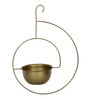 Gold Metal Spiral Bird Feeder or Hanging Planter