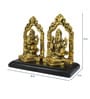 Gold Metal Statue of Goddess Laxmi and Lord Ganesha