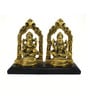 Gold Metal Statue of Goddess Laxmi and Lord Ganesha