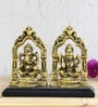 Gold Metal Statue of Goddess Laxmi and Lord Ganesha