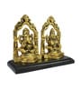 Gold Metal Statue of Goddess Laxmi and Lord Ganesha