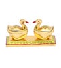 Gold Metal Swan Shaped Haldi Kumkum Holder