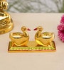 Gold Metal Swan Shaped Haldi Kumkum Holder