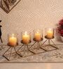 Gold Metal Table Tea Light Holder