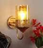 Metal Wall Mounted Uplight Sconce (Antique Gold)
