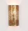 Titan Gold Metal Flush Mount Wall Light