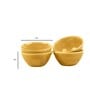 Gold Mustard 150ml (Set of 4) Ceramic Dinner Bowl