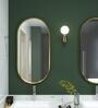 28 Inch Gold Oblong Mirror in Steel Frame 28 Inch Gold Oblong Mirror in Steel Frame