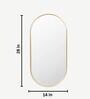 28 Inch Gold Oblong Mirror in Steel Frame 28 Inch Gold Oblong Mirror in Steel Frame