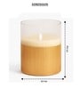 Gold Odorless Birch LED Light Candle Large