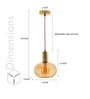 Madeline Gold Gold Glass Hanging Light