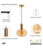 Madeline Gold Gold Glass Hanging Light