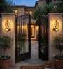 Gold Oval Crystal Sconce LED Wall Light Pack of 2