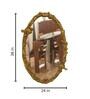 36 Inch Gold Vintage Bird Mirror in Metal Frame