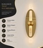 Gold Oval Wall Light with Crystal LED Tube