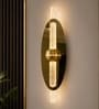 Gold Oval Wall Light with Crystal LED Tube