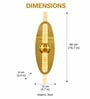Gold Oval Wall Light with Crystal LED Tube