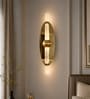 Gold Oval Wall Light with Crystal LED Tube