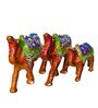 Gold Paper Mache Camel Set Of 3