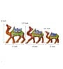 Gold Paper Mache Camel Set Of 3