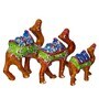 Gold Paper Mache Camel Set Of 3