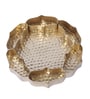 Gold Partition Flower Shape Urli