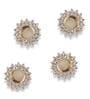Gold Metal Table Tea Light Holders & Votives (Pack Of 4)