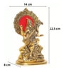Gold Plated Metal Maa Saraswati Playing Veena Idol Showpiece (22.5 cm)