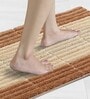 Gold Polyester 32X20 Inches Anti-Skid  Bath Mat