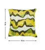 Gold Polyester Abstract 16x16 inches Cushion Covers Set of 3