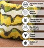 Gold Polyester Abstract 16x16 inches Cushion Covers Set of 3