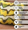 Gold Polyester Abstract 18x18 inches Cushion Covers Set of 3