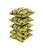 Gold Polyester Abstract 20x20 inches Cushion Covers Set of 5