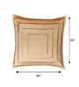 Gold Polyester Blend Geometric 16x16 inches Cushion Cover
