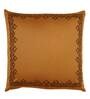 Gold Traditional Polyester Blend 16 x 16 Inch Cushion Cover