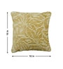 Yellow Polyester Floral 16x16 inches Cushion Covers Set of 3