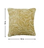 Yellow Polyester Floral 18x18 inches Cushion Covers Set of 3