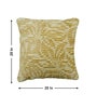 Yellow Polyester Floral 20x20 inches Cushion Covers Set of 3