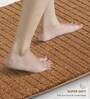 Gold Polyester Machine Made 85x55 cm Bath Mat