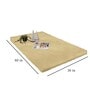 Gold Solid Polyester 3 ft x 5 ft Machine Made Carpet