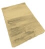 Gold Solid Polyester 4 ft x 6 ft Machine Made Carpet