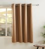 Gold Polyester Solid 5ft Blackout Eyelet Window Curtain (1 Pc)
