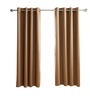 Gold Polyester Solid 5ft Blackout Eyelet Window Curtain (2 Pc)