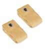 Gold Polyester Solid 7 ft Light Filtering Eyelet (Set of 2) Door Curtains