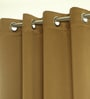 Gold Solid Polyester 7 Ft Blackout Eyelet Door Curtain