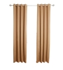 Gold Polyester Solid 7ft Blackout Eyelet Door Curtain (2 Pc)