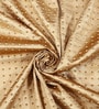 Gold Polyester Solid Light Filtering Eyelet 9 Feet Door Curtain