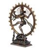 Gold Polyresin and Bronze Dancing Nataraja Idol