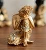 Gold Polyresin Buddha On Knee Polyresin Showpiece Idol